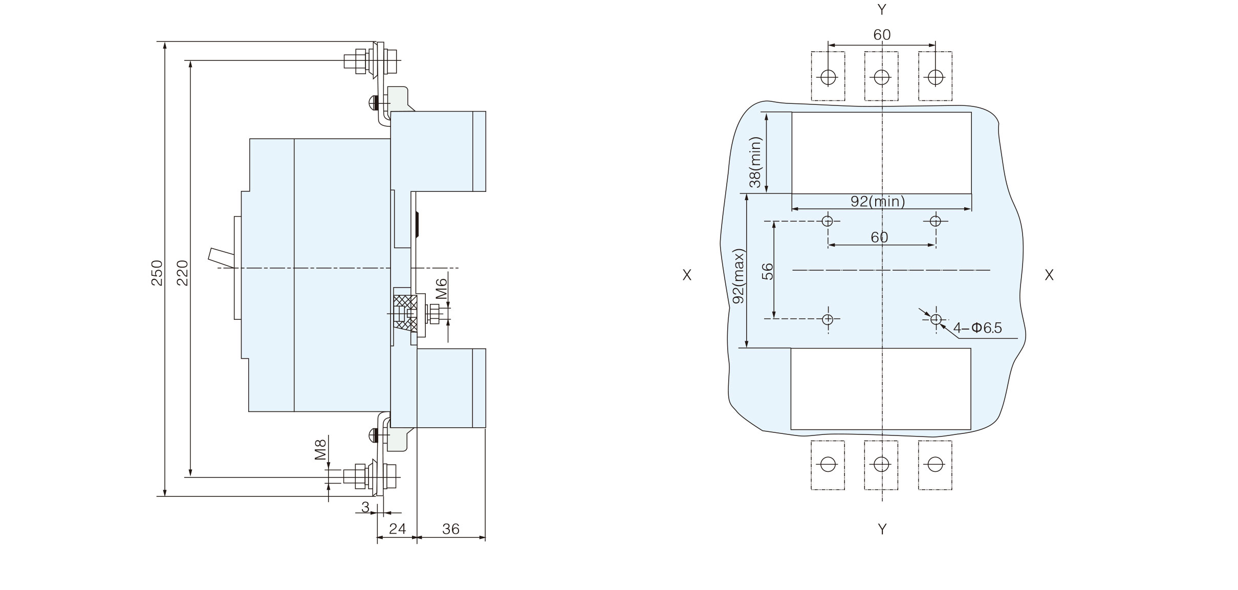 Dimensiones de MCCB